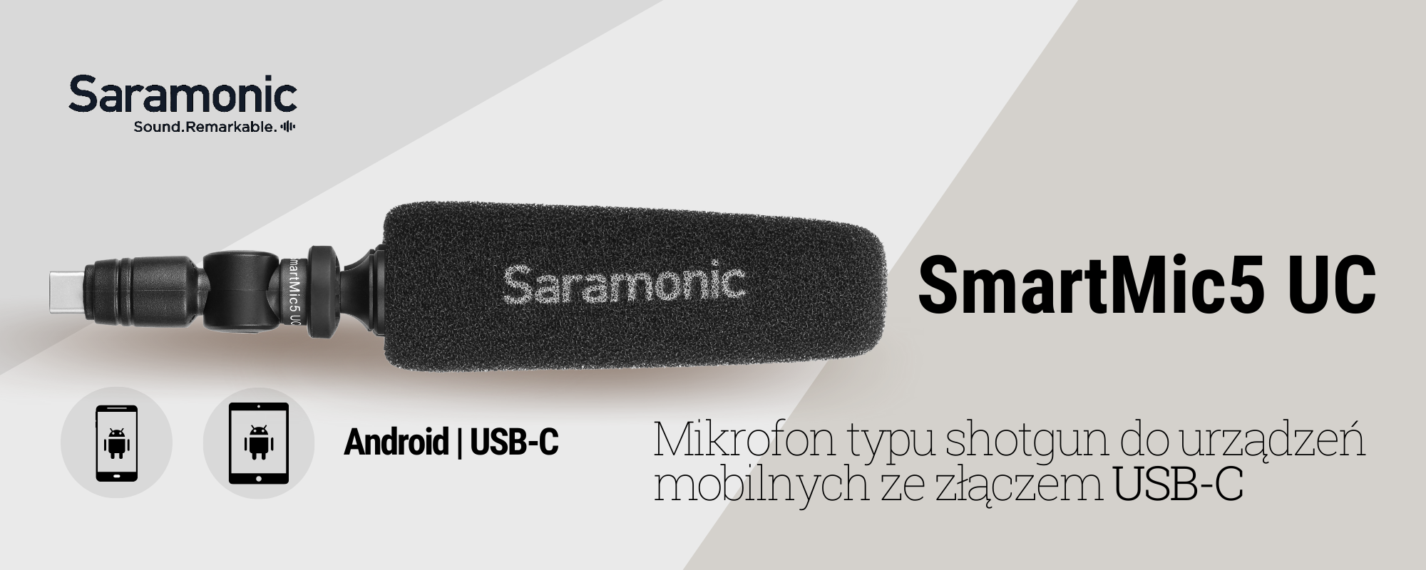 Saramonic SmartMic5 shotgun microphone for mobile devices
