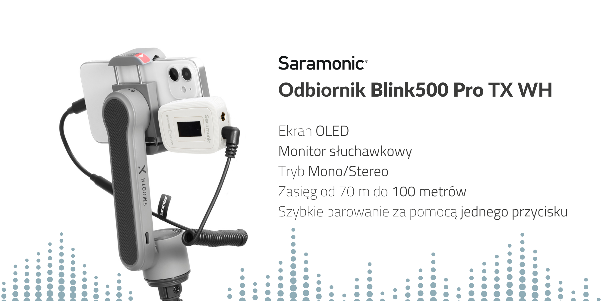 Dwukanałowy odbiornik Saramonic Blink500 Pro RXWH