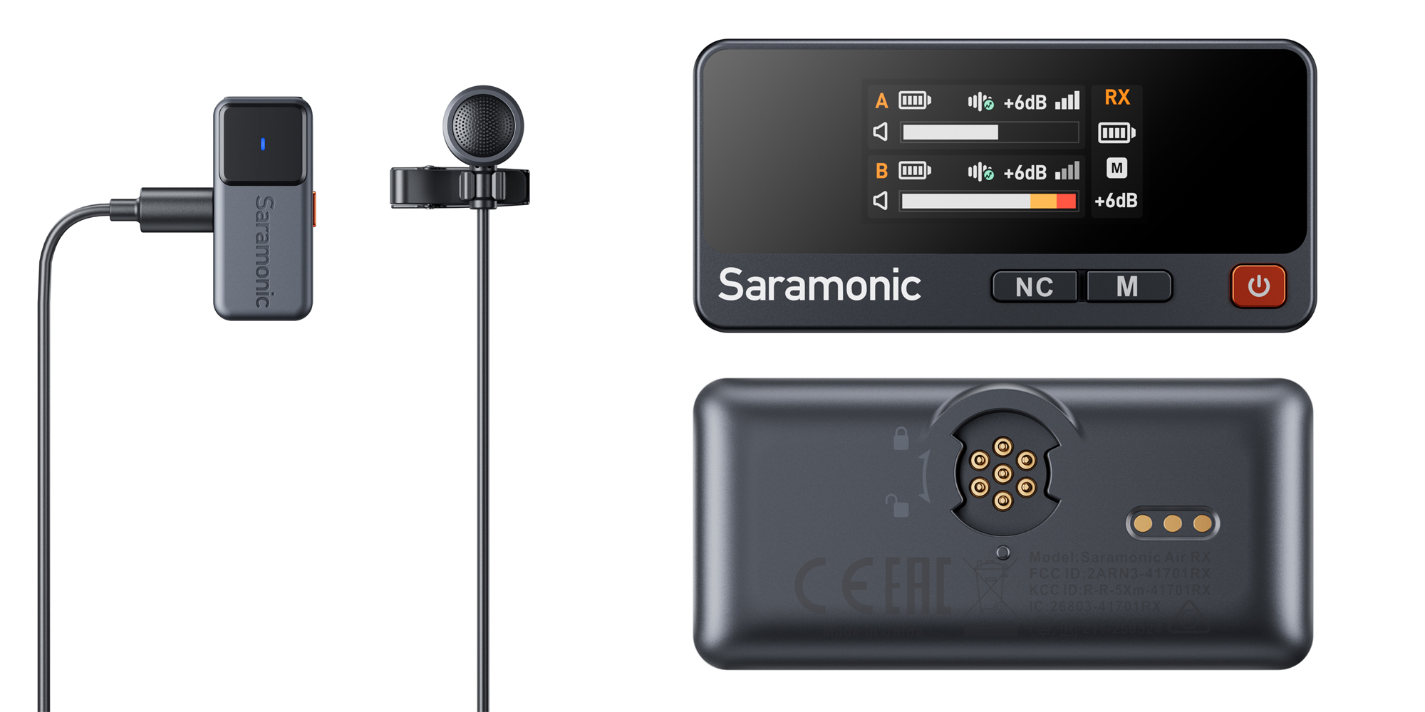 Zestaw do bezprzewodowej transmisji dźwięku Saramonic Air-02 (RX + TX + TX)