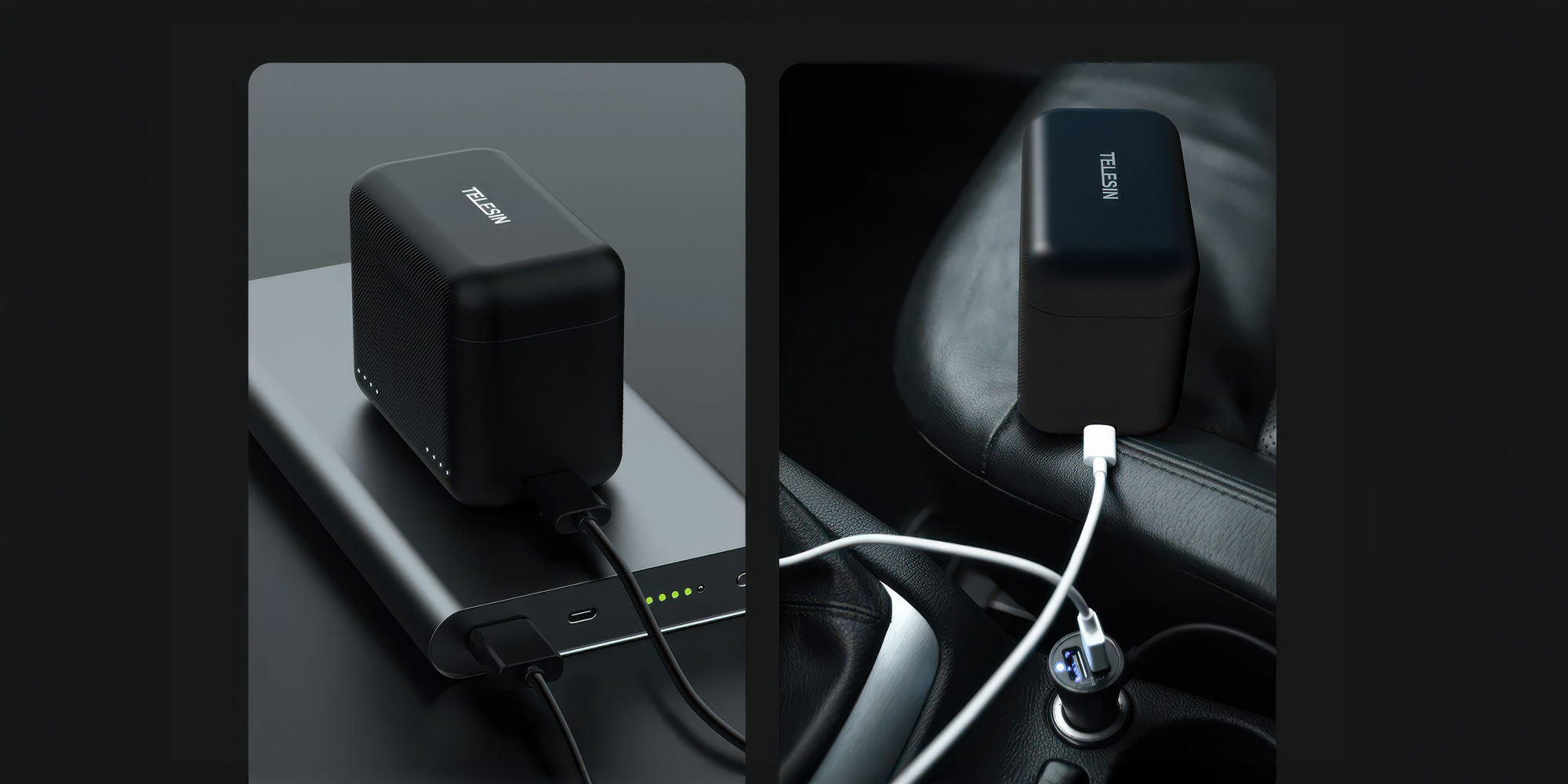 Ładowarka dwukanałowa Telesin S0-BCG-07-TIS do akumulatorów Insta360 X4