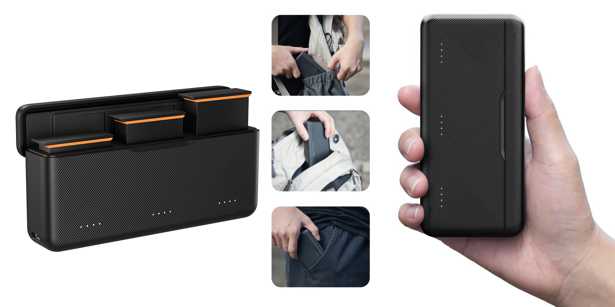 Ładowarka trójkanałowa Telesin S0-BCG-34-TDJ do akumulatorów DJI Action 5 Pro