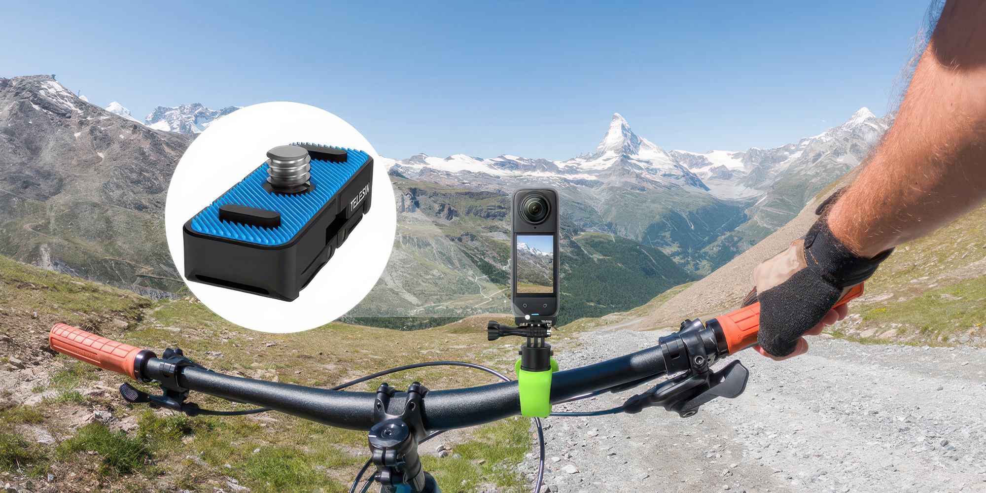 Adapter montażowy Telesin S7-JBK-05 do kamer Insta360 X4 na system GoPro