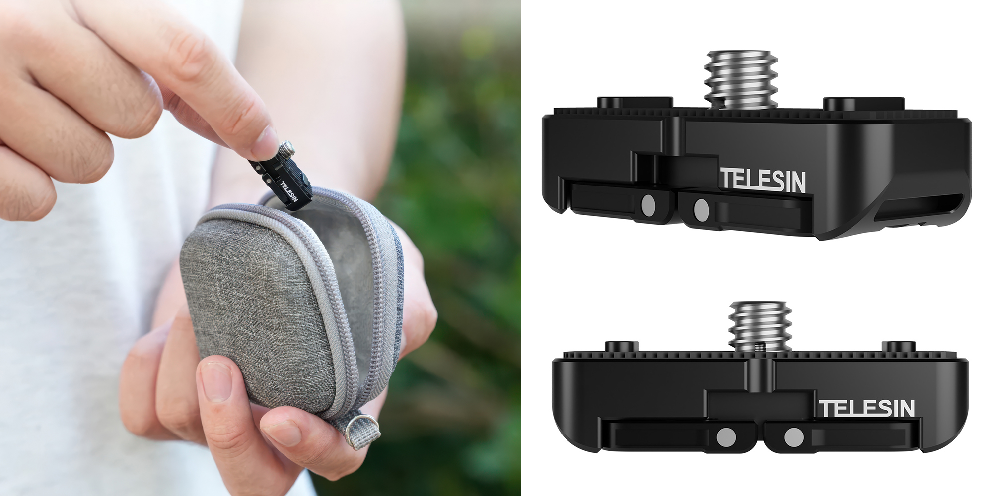 Adapter montażowy Telesin S7-JBK-05 do kamer Insta360 X4 na system GoPro