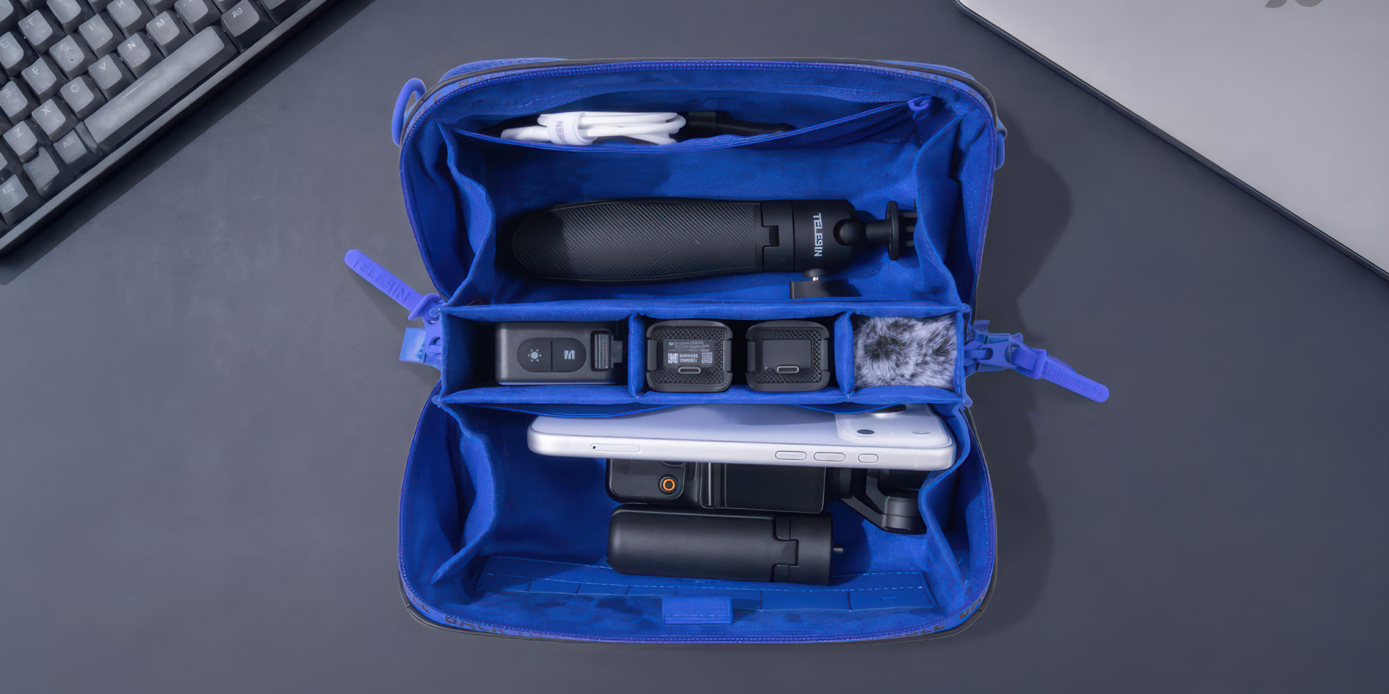 width=100% Etui Telesin S6-PRC-23-TDJ do kamer DJI Osmo Pocket 4 / 3
