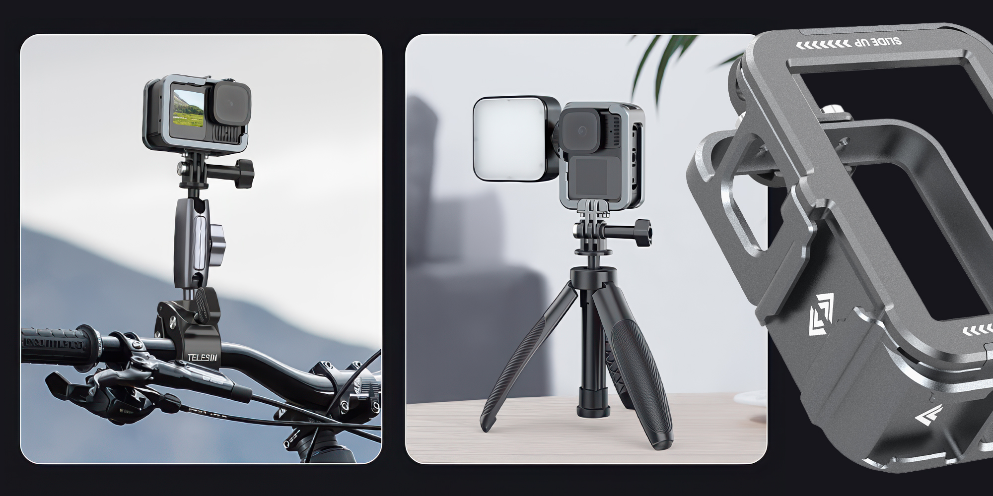 Klatka metalowa Telesin S6-FMS-14-TGP do kamer GoPro Hero 9 / 10 / 11 / 12 / 13