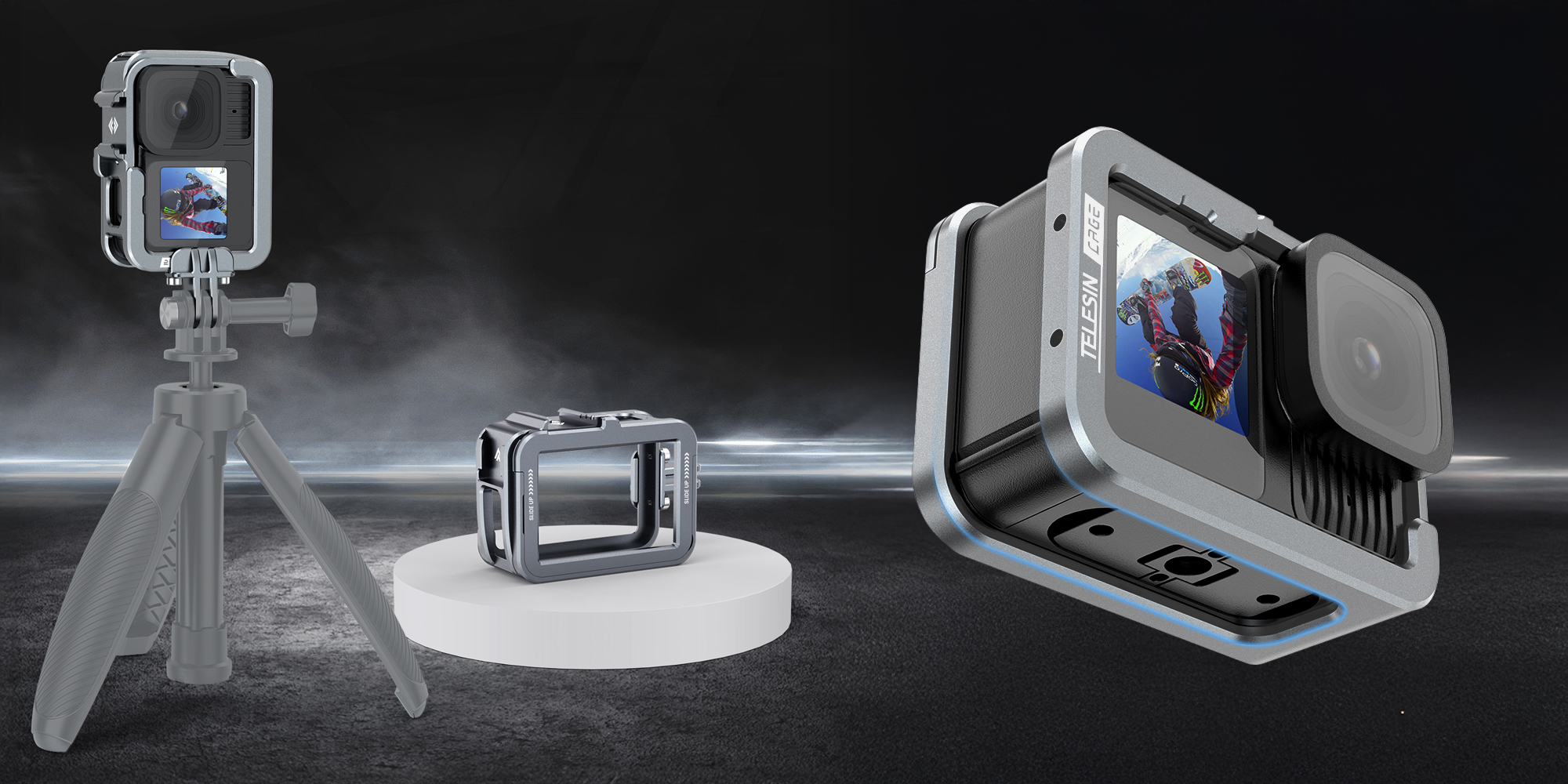 Klatka metalowa Telesin S6-FMS-14-TGP do kamer GoPro Hero 9 / 10 / 11 / 12 / 13