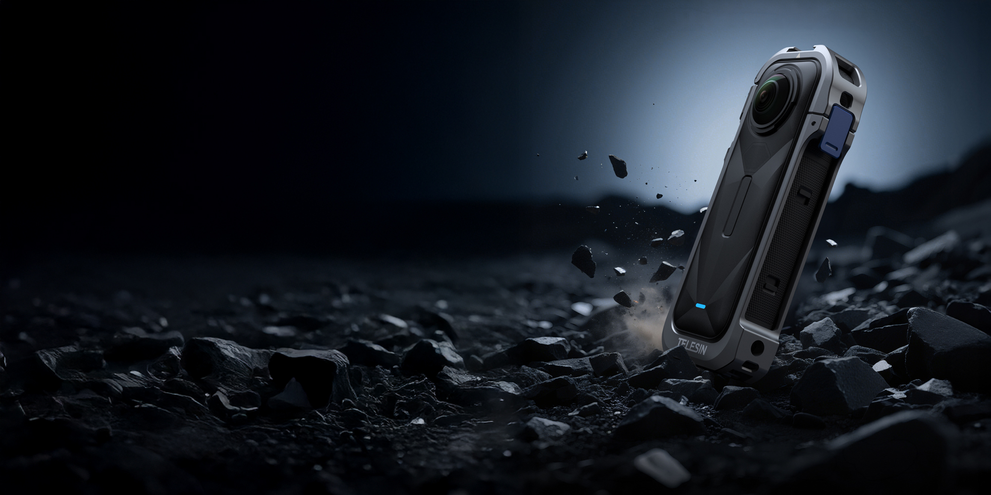 width=100% Klatka metalowa Telesin S6-FMS-19-TIS do kamer Insta360 X5