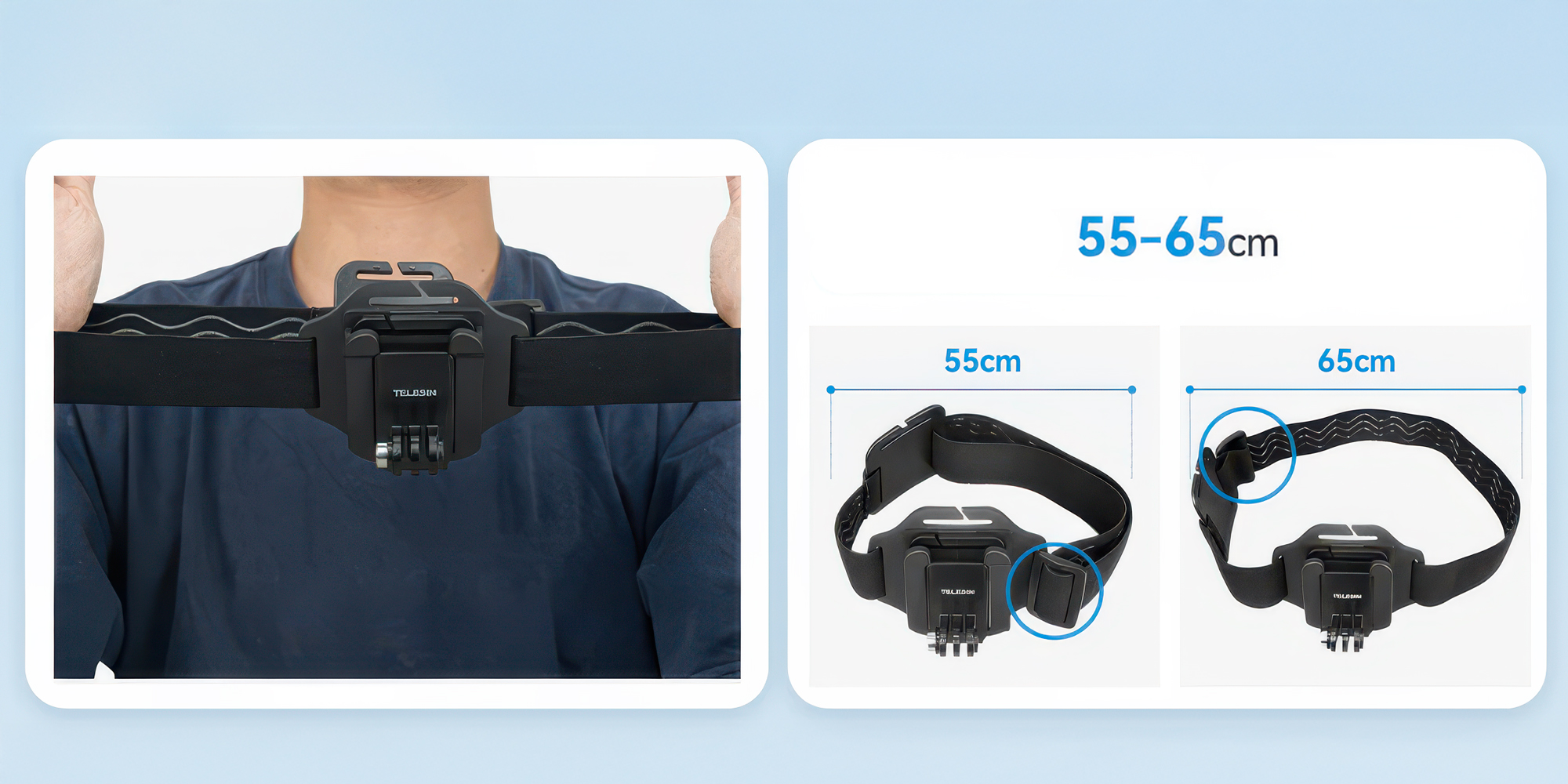 Mocowanie na głowę Telesin QHM-001 do kamer sportowych