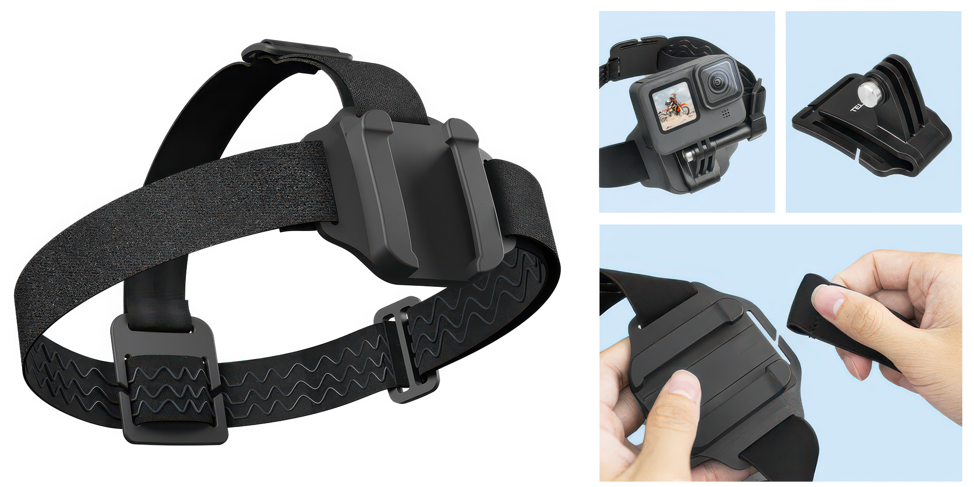 Mocowanie na głowę Telesin QHM-001 do kamer sportowych