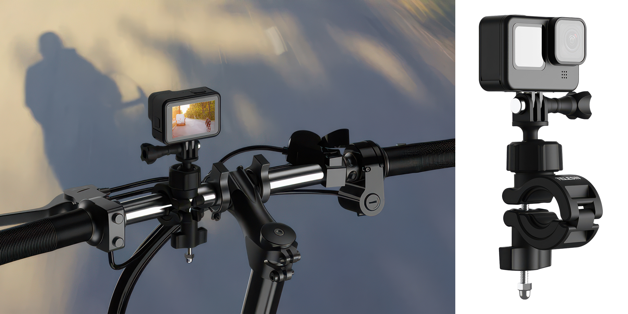 Mocowanie na kierownicę rowerową Telesin DJ-HBM-001 do kamer sportowych