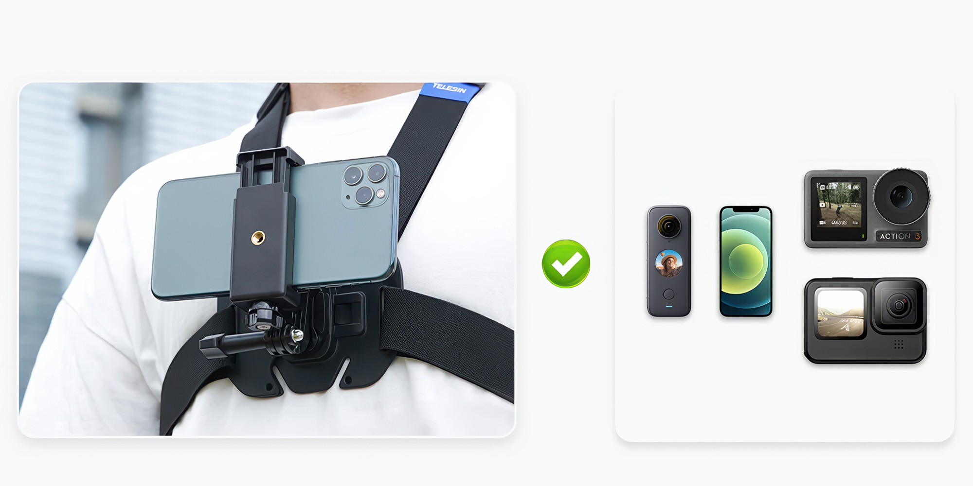 Mocowanie na klatkę piersiową Telesin GP-UCS-001 do kamer sportowych