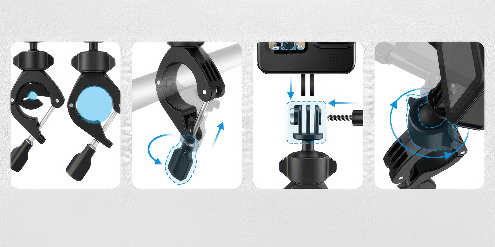 Mocowanie na rurę Telesin TE-HBM-004 do kamer sportowych i aparatów