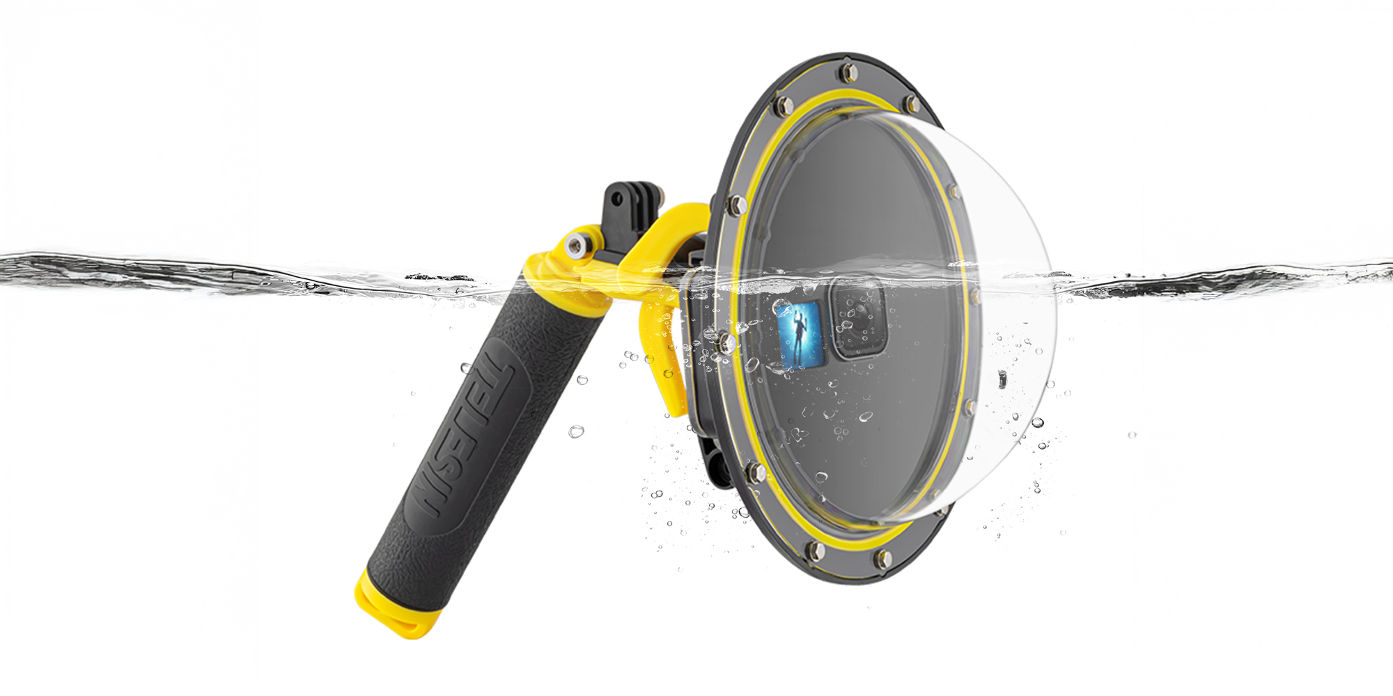 width=100% Obudowa wodoodporna Telesin GP-DMP-T09 do kamer GoPro Hero 9 / 10 / 11 / 12 / 13