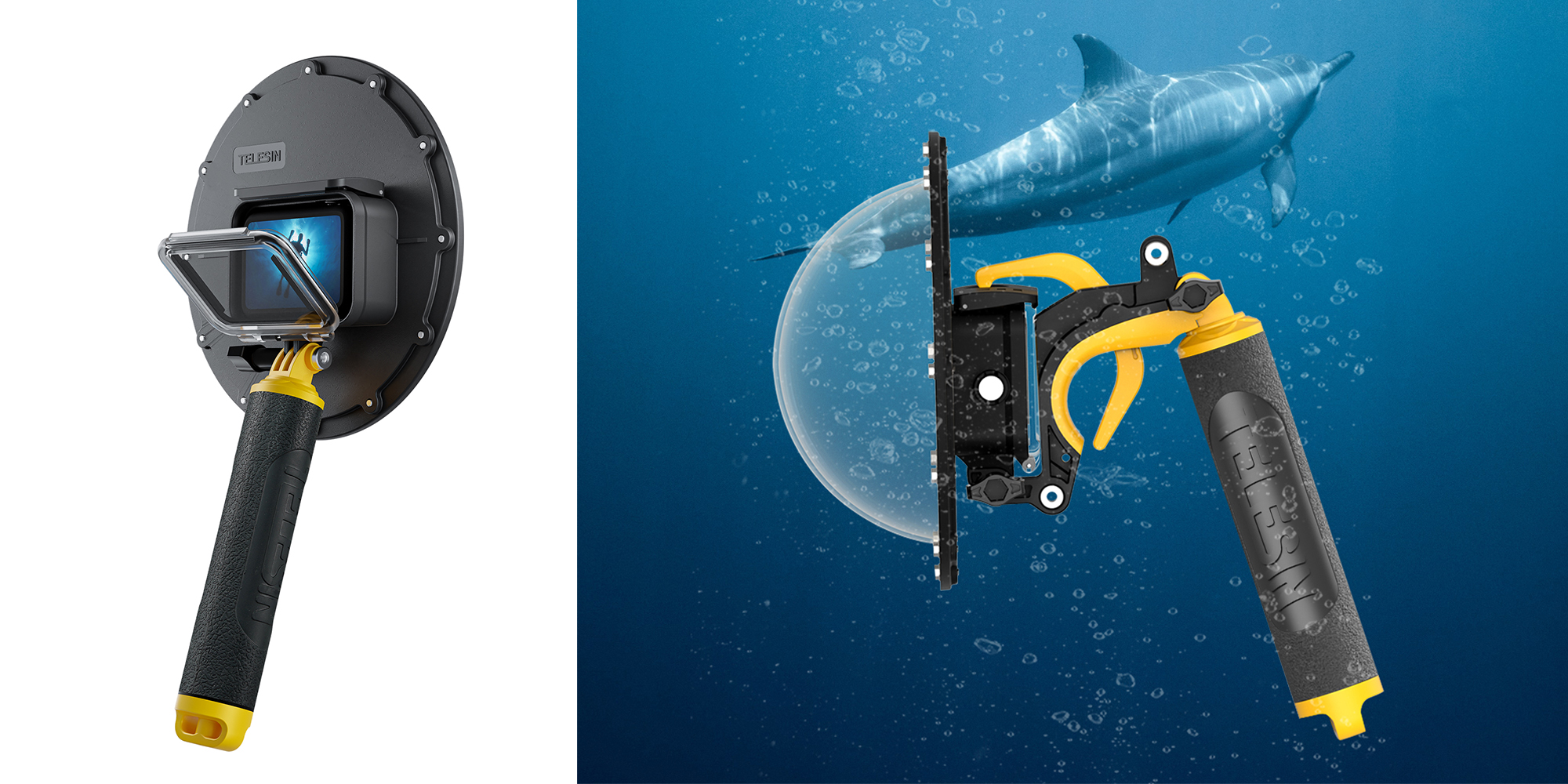 width=100% Obudowa wodoodporna Telesin GP-DMP-T09 do kamer GoPro Hero 9 / 10 / 11 / 12 / 13