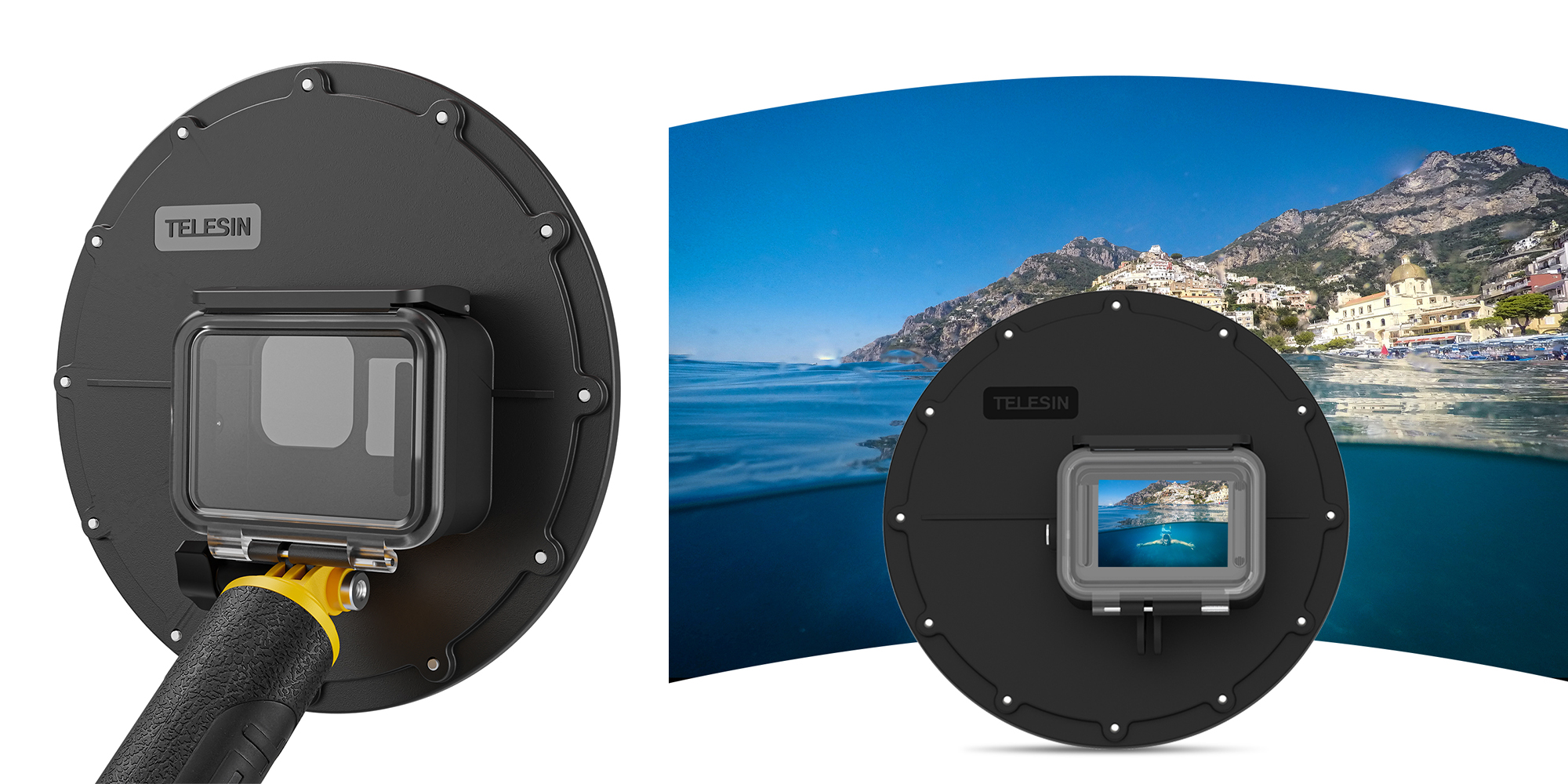 width=100% Obudowa wodoodporna Telesin GP-DMP-T09 do kamer GoPro Hero 9 / 10 / 11 / 12 / 13