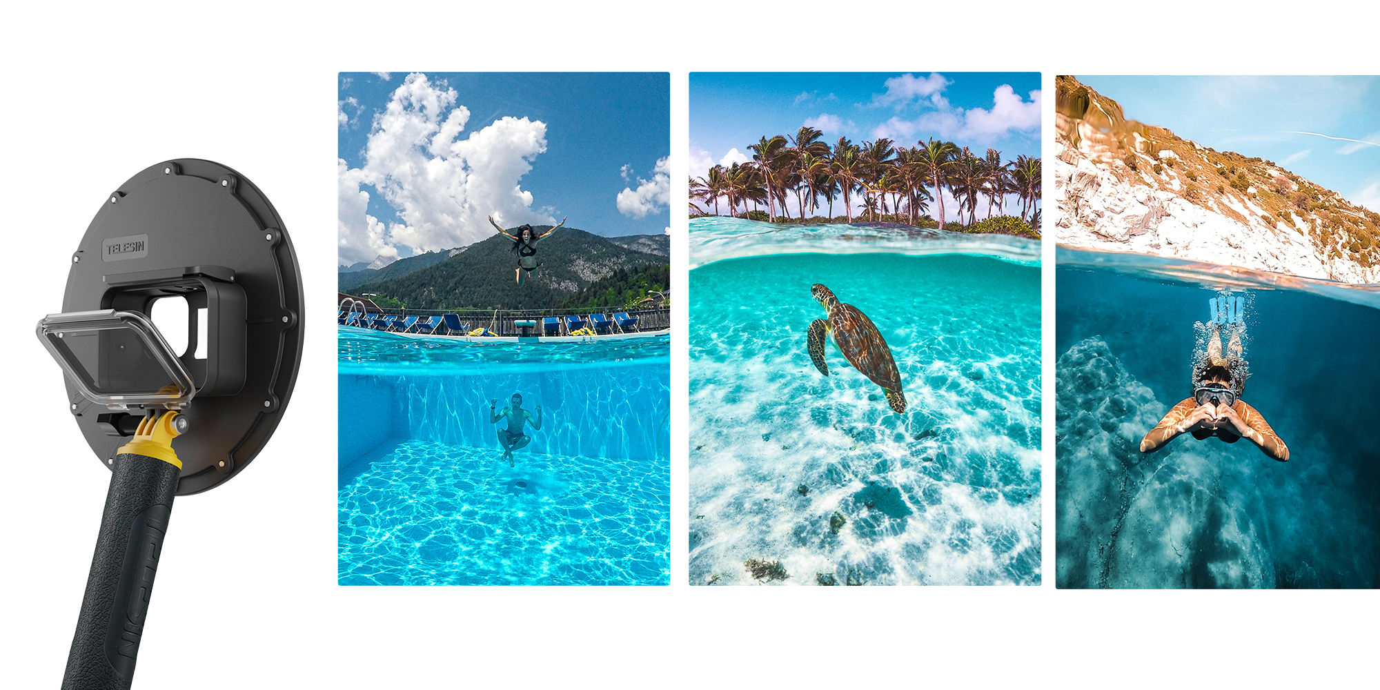 width=100% Obudowa wodoodporna Telesin GP-DMP-T09 do kamer GoPro Hero 9 / 10 / 11 / 12 / 13