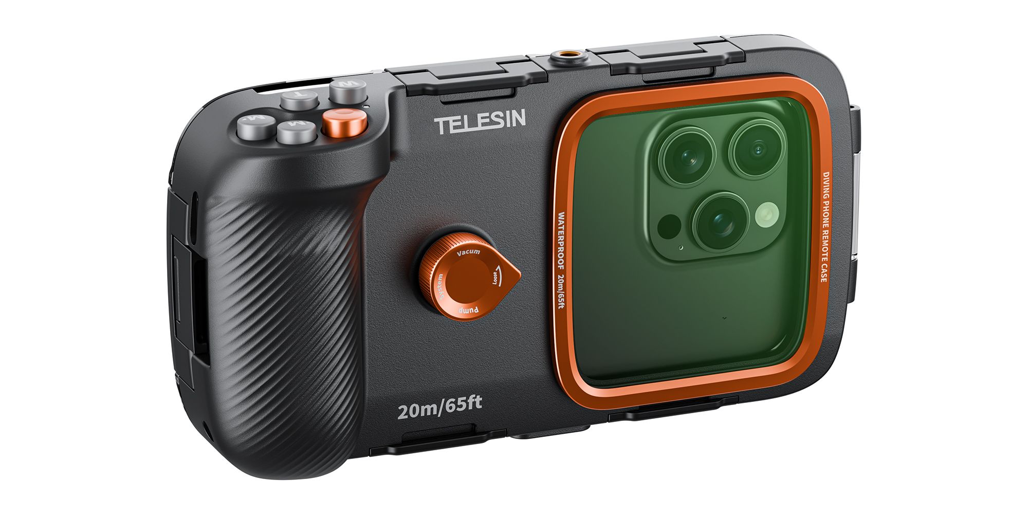 width=100% Obudowa wodoodporna Telesin P4-WTP-06 do smartfonów