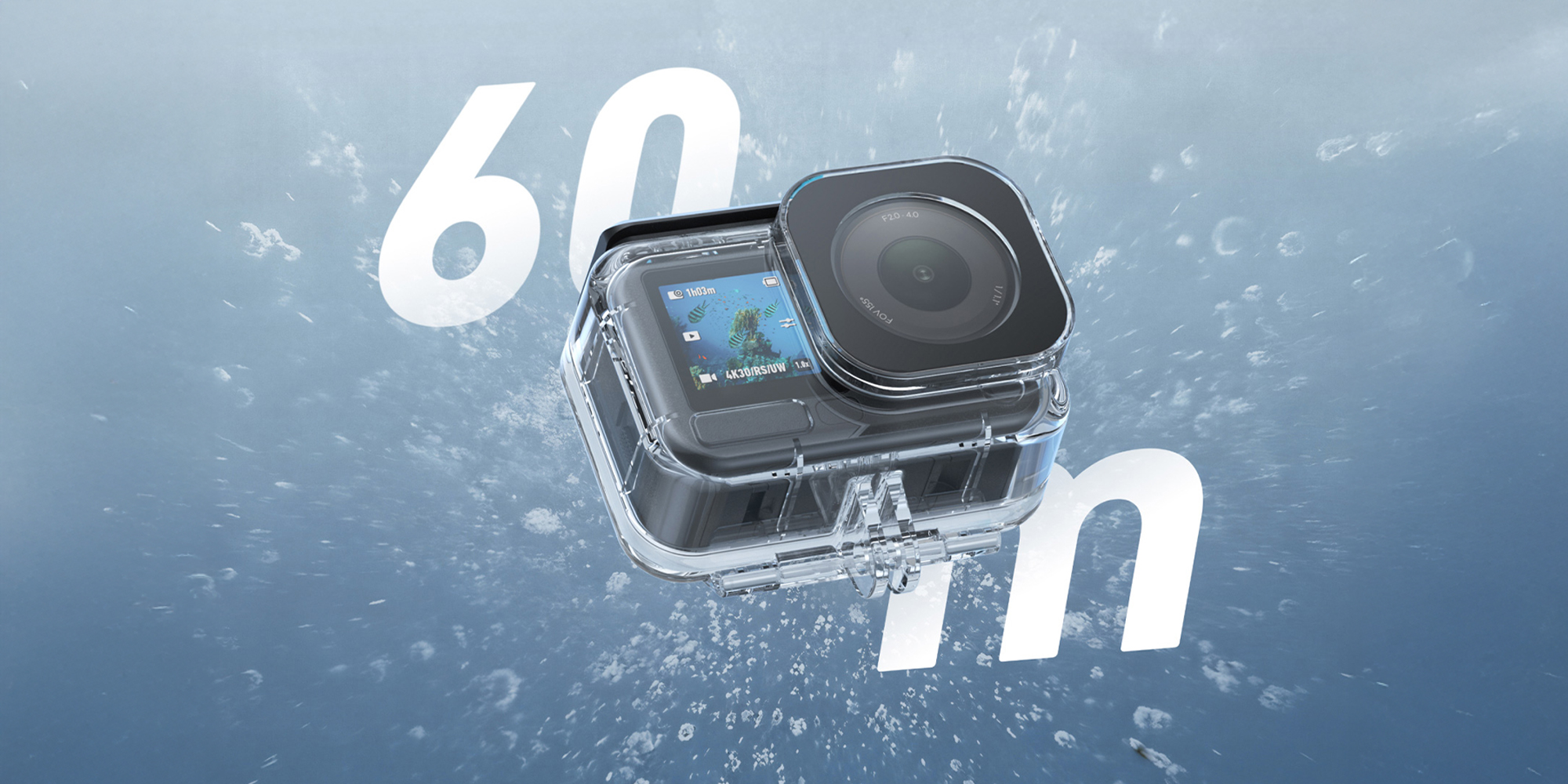 width=100% Obudowa wodoodporna Telesin S4-WTP-12 do kamer DJI Osmo Action 6