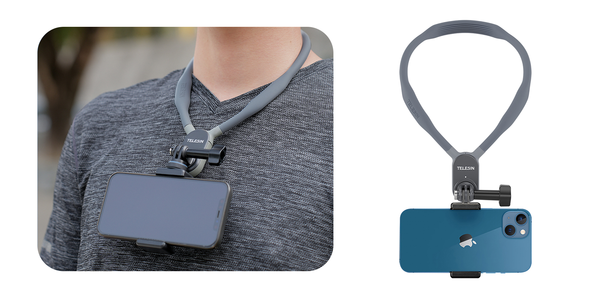 Opaska na szyję z uchwytem magnetycznym Telesin TE-HNB-001 do kamer sportowych