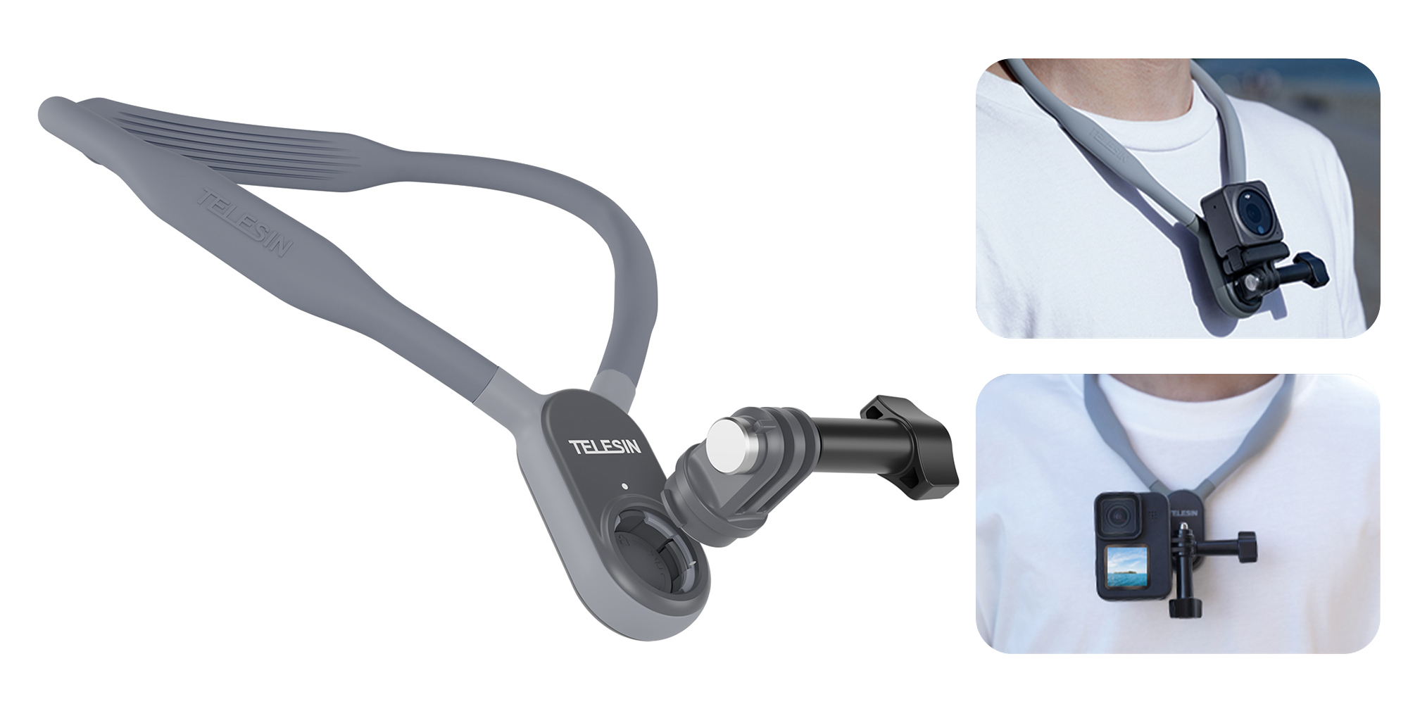 Opaska na szyję z uchwytem magnetycznym Telesin TE-HNB-001 do kamer sportowych
