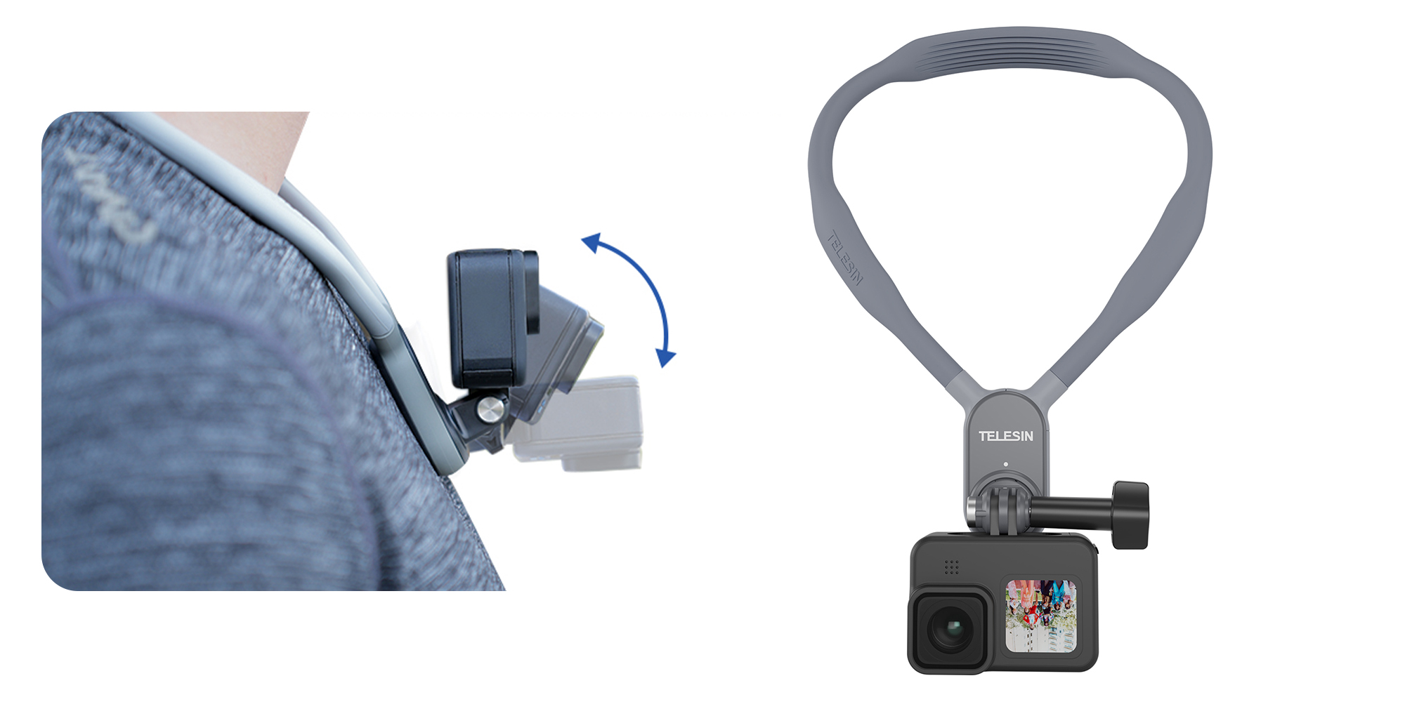 Opaska na szyję z uchwytem magnetycznym Telesin TE-HNB-001 do kamer sportowych