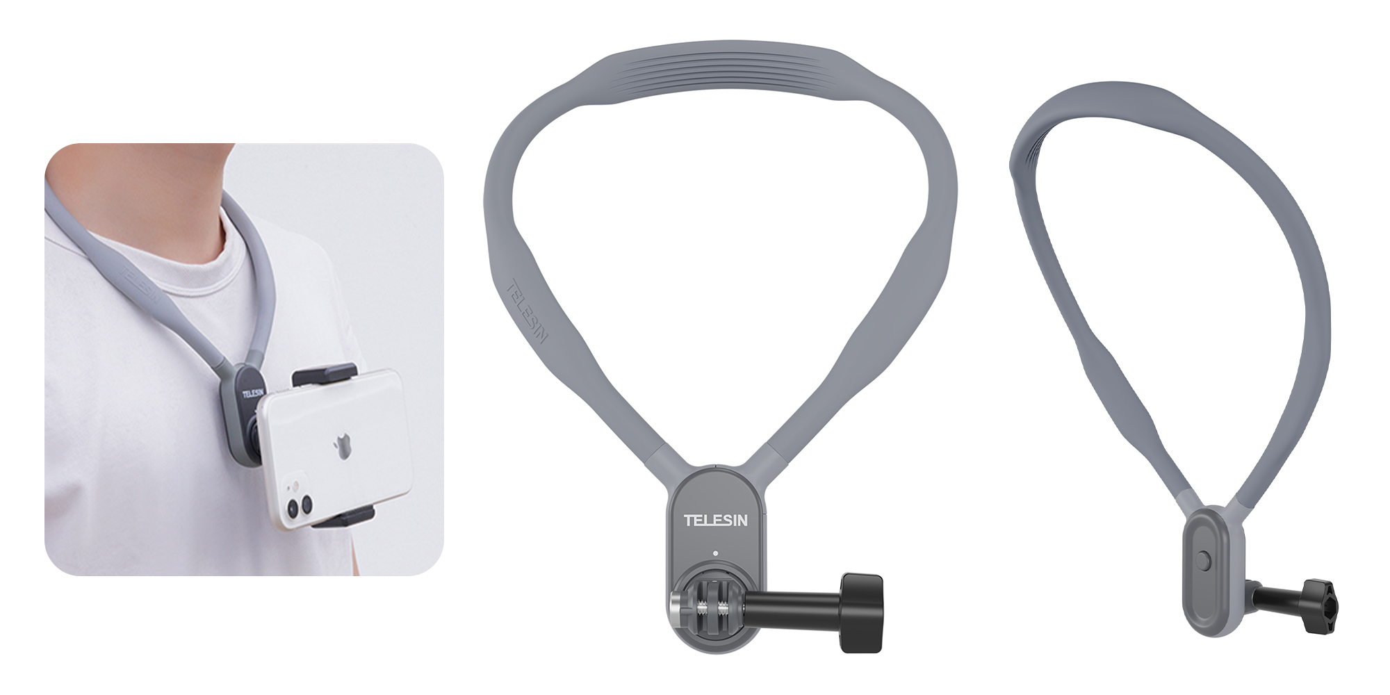 Opaska na szyję z uchwytem magnetycznym Telesin TE-HNB-001 do kamer sportowych