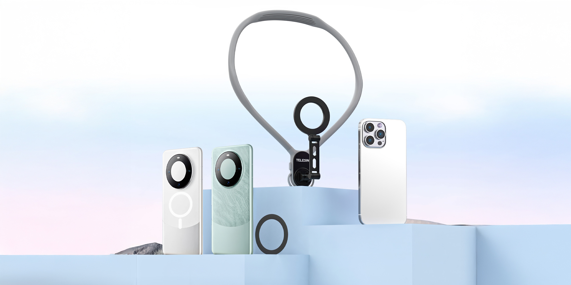 Opaska na szyję z uchwytem magnetycznym Telesin MNM-002 do smartfonów