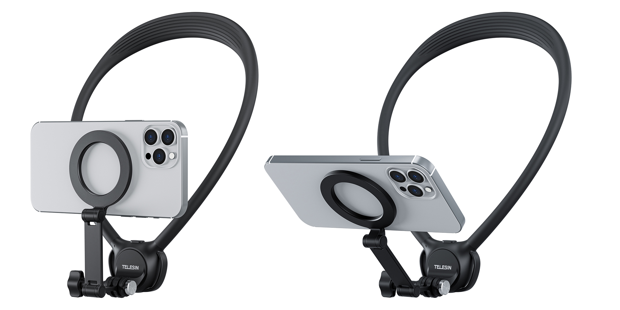 Opaska na szyję z uchwytem magnetycznym Telesin P2-HNB-02 - czarna