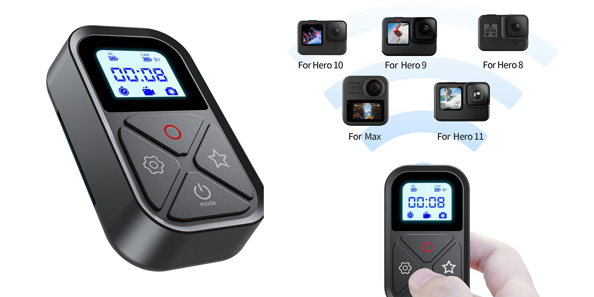 Pilot Telesin GP-RMT-T10 do kamer GoPro Hero 8 / 9 / 10 / 11 / 12 / Max