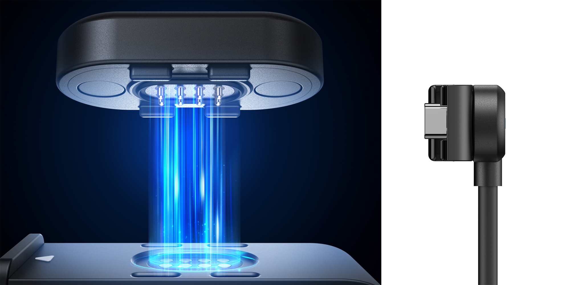 width=100% Pokrywa akumulatora Telesin S6-CLC-01-TGP z kablem magnetycznym do kamer GoPro 9 / 10 / 11 / 12 / 13