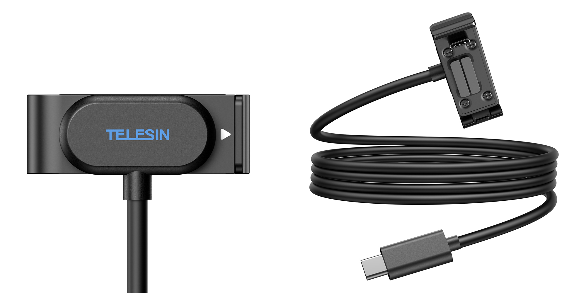 width=100% Pokrywa akumulatora Telesin S6-CLC-01-TGP z kablem magnetycznym do kamer GoPro 9 / 10 / 11 / 12 / 13