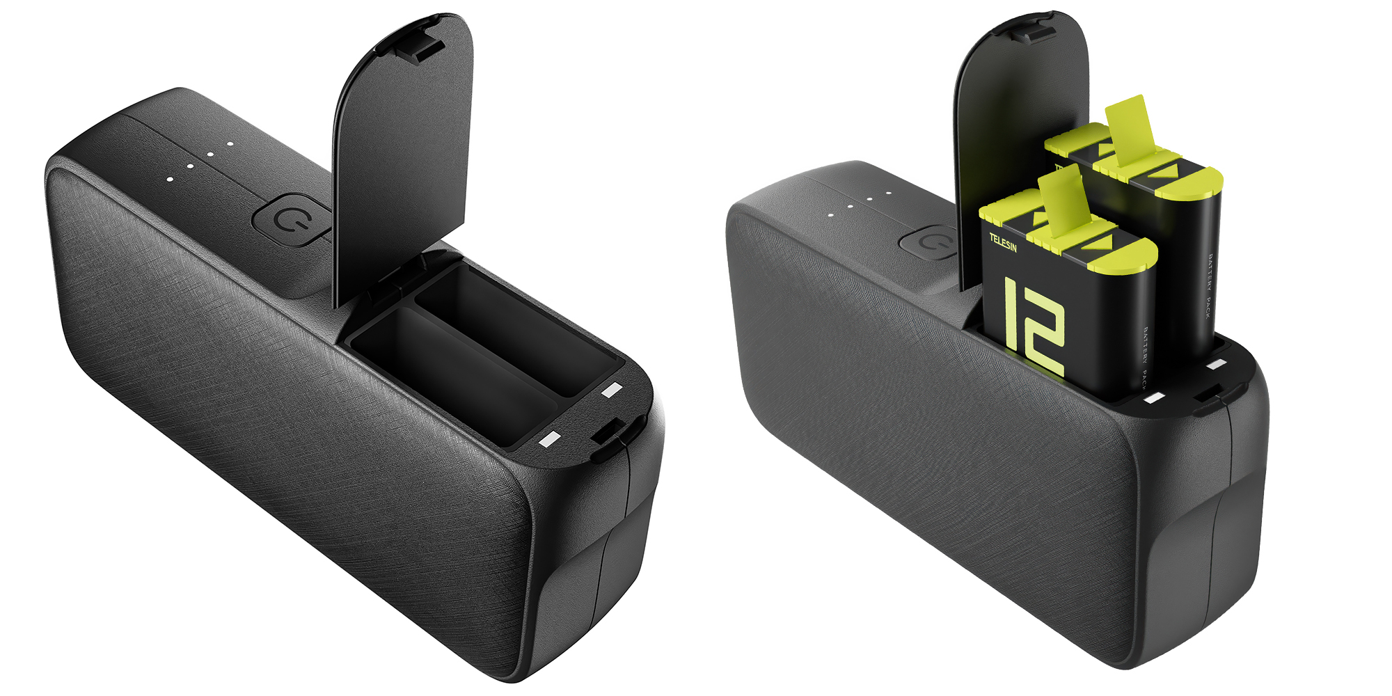 Power Bank Telesin GP-PB-001 z wbudowaną ładowarką do akumulatorów GoPro Hero 5 / 6 / 7 / 8 / 9 / 10 / 11 / 12