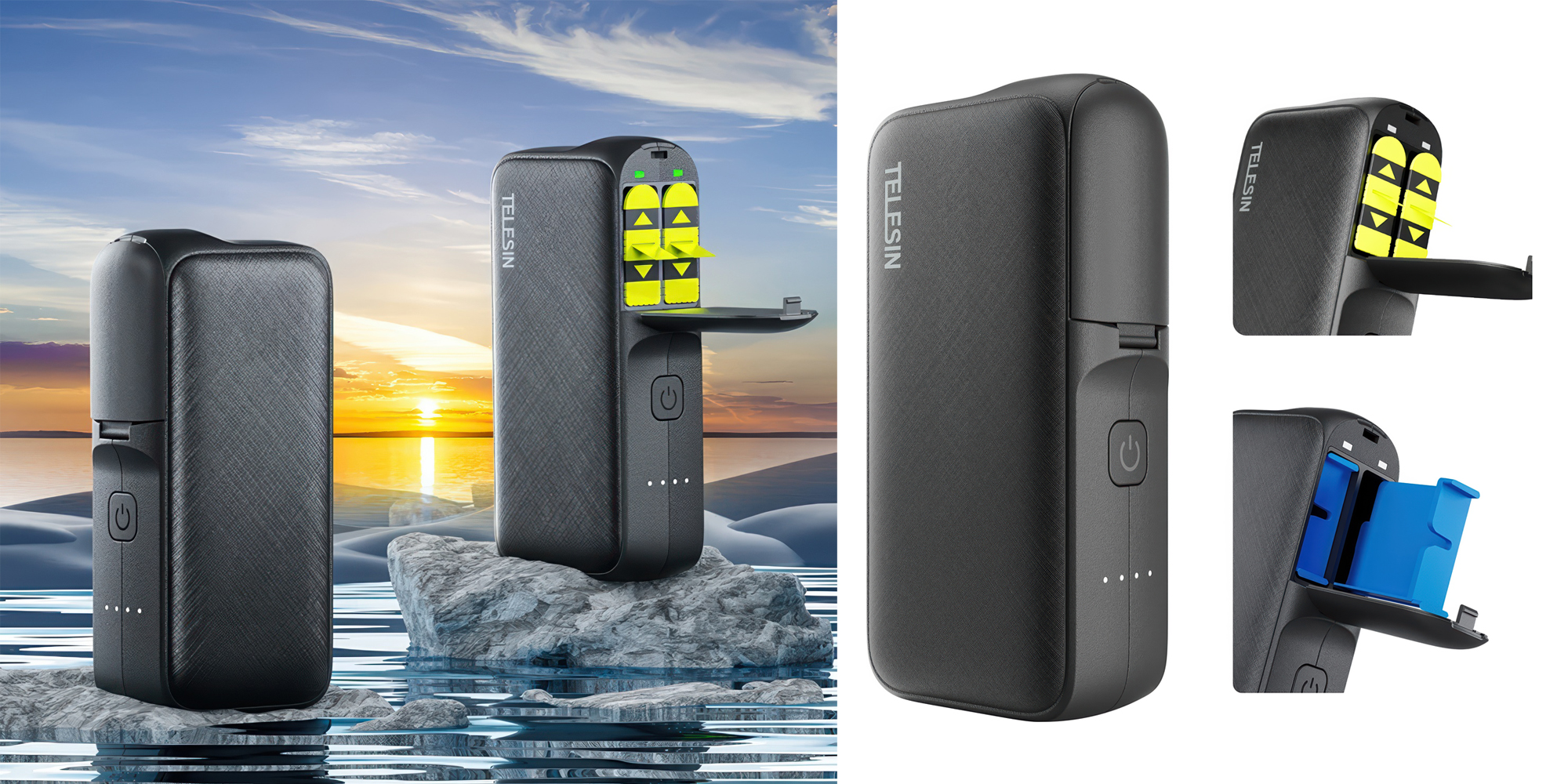 Power Bank Telesin S0-PB-01-TGP z wbudowaną ładowarką do akumulatorów GoPro Hero 13