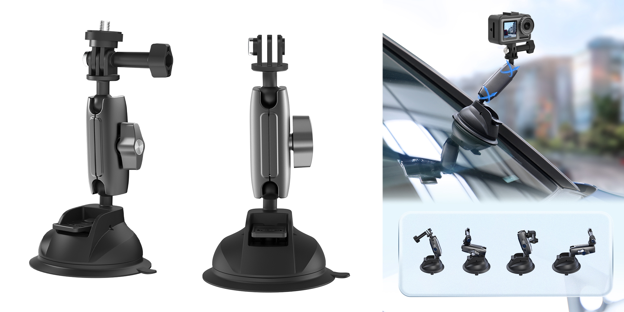 width=100% Przyssawka Telesin TE-SUC-010 do kamer sportowych