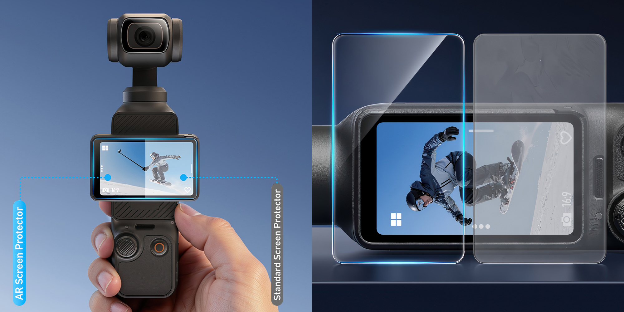 Szkło hartowane antyrefleksyjne Telesin S6-FLM-28-TDJ do kamer DJI Osmo Pocket 3 / 4