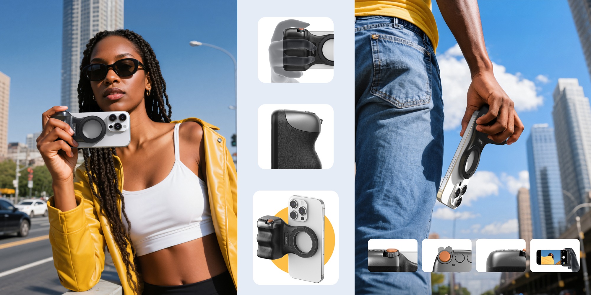 Uchwyt magnetyczny Telesin P5-MP-001BK do smartfonów - czarny