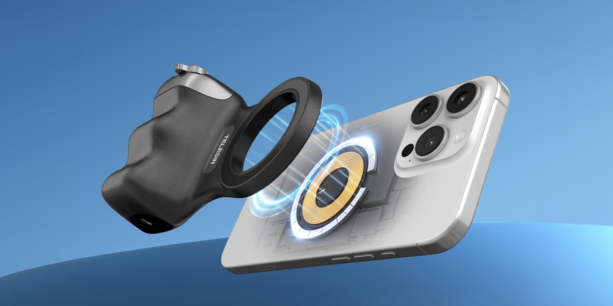 Uchwyt magnetyczny Telesin P5-MP-001BK do smartfonów - czarny