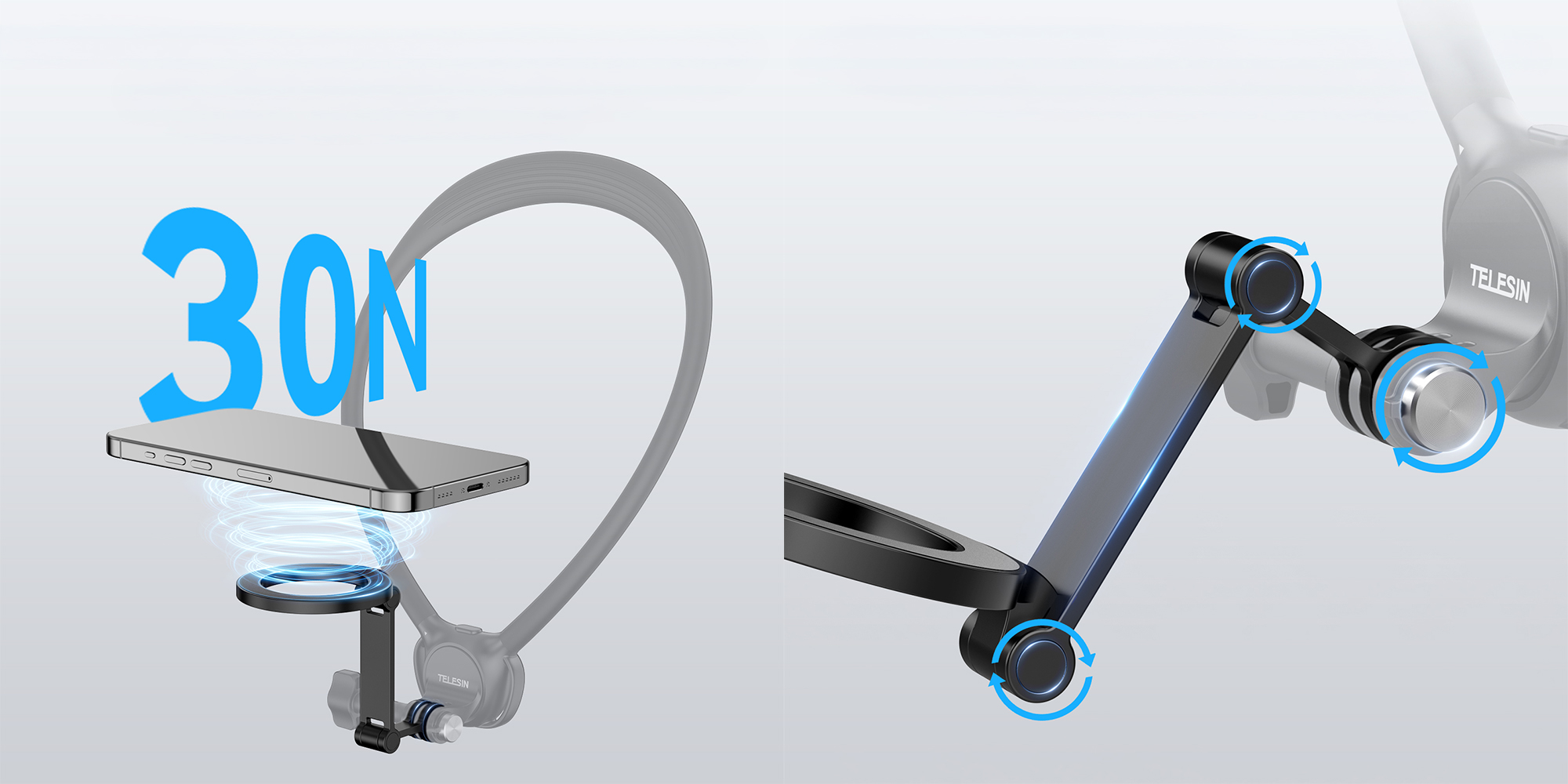 Uchwyt magnetyczny do telefonu Telesin P7-MB-01 na system GoPro