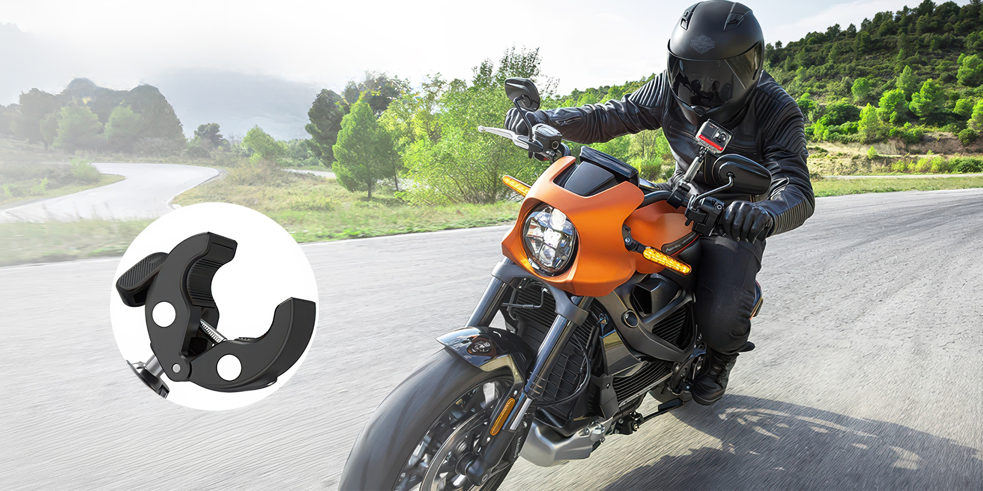 Uchwyt montażowy Telesin GP-HBM-001 Tube Clamp do kamer sportowych i aparatów