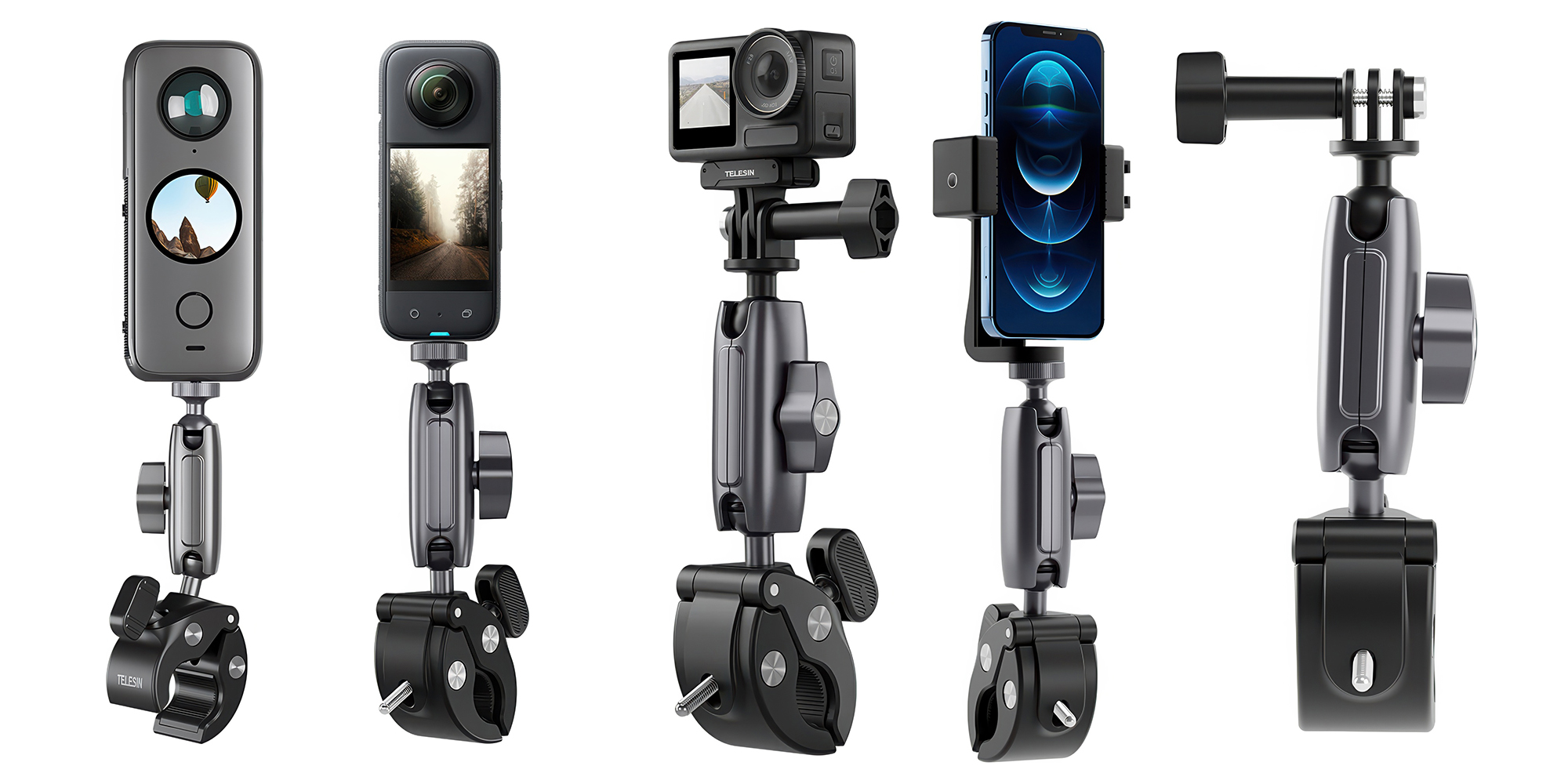 Uchwyt montażowy Telesin GP-HBM-001 Tube Clamp do kamer sportowych i aparatów