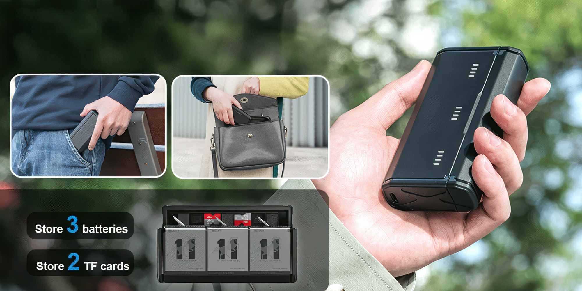 Zestaw ładowarka trójkanałowa Telesin S0-ECB-01-TGP i dwa akumulatory do GoPro Hero 9 _ 10 _ 11 _ 12