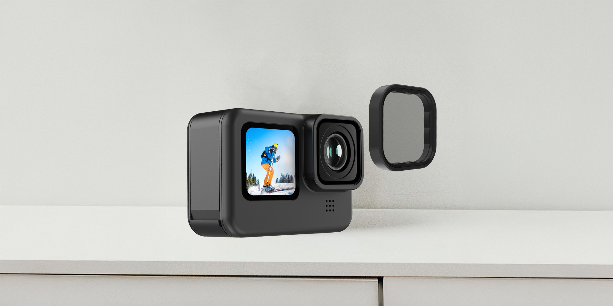 width=100% Zestaw filtrów szarych Telesin GP-FLT-903 do kamer GoPro Hero 9 / 10 / 11 / 12