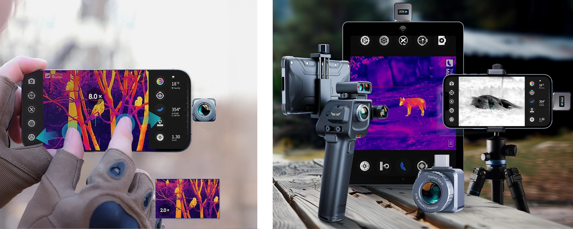 width=100% Kamera termowizyjna Thermal Master X2 - Lightning