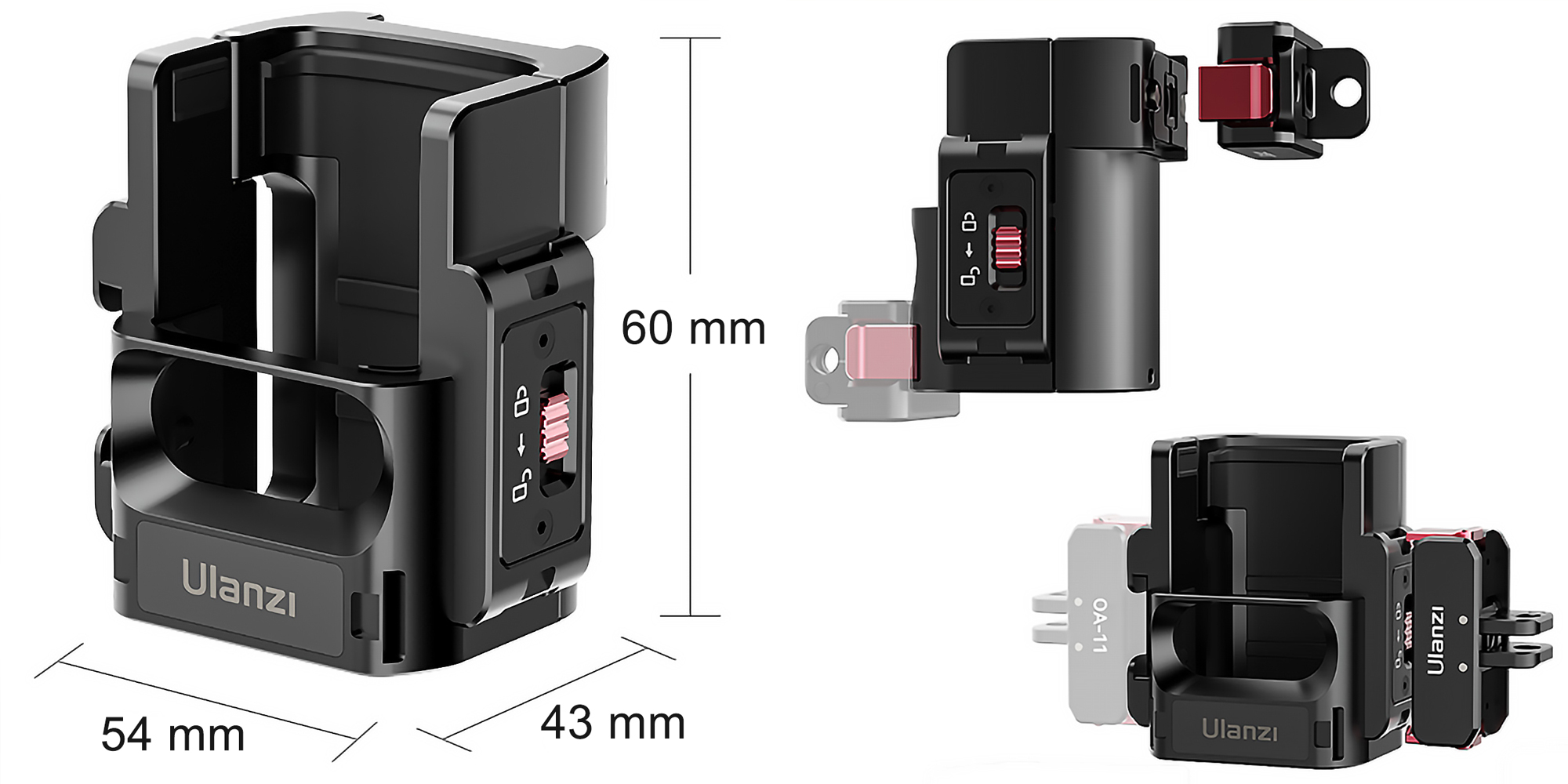 width=100% Adapter Ulanzi PK-06 do DJI Osmo Pocket 3