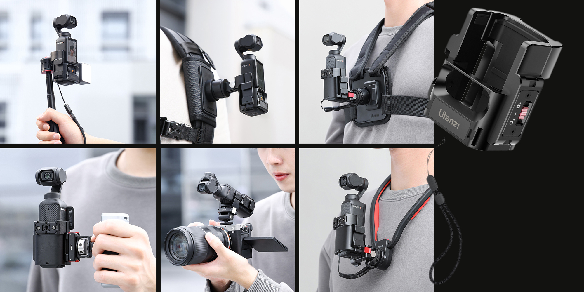 width=100% Adapter Ulanzi PK-06 do DJI Osmo Pocket 3