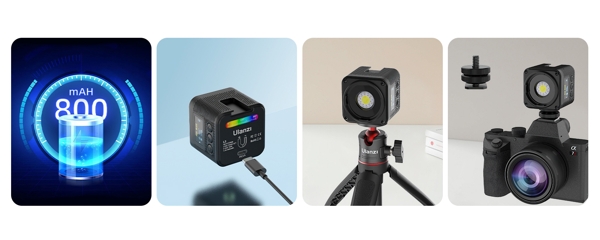 Lampa LED Ulanzi L3 - RGB, WB (2700 K - 7000 K)