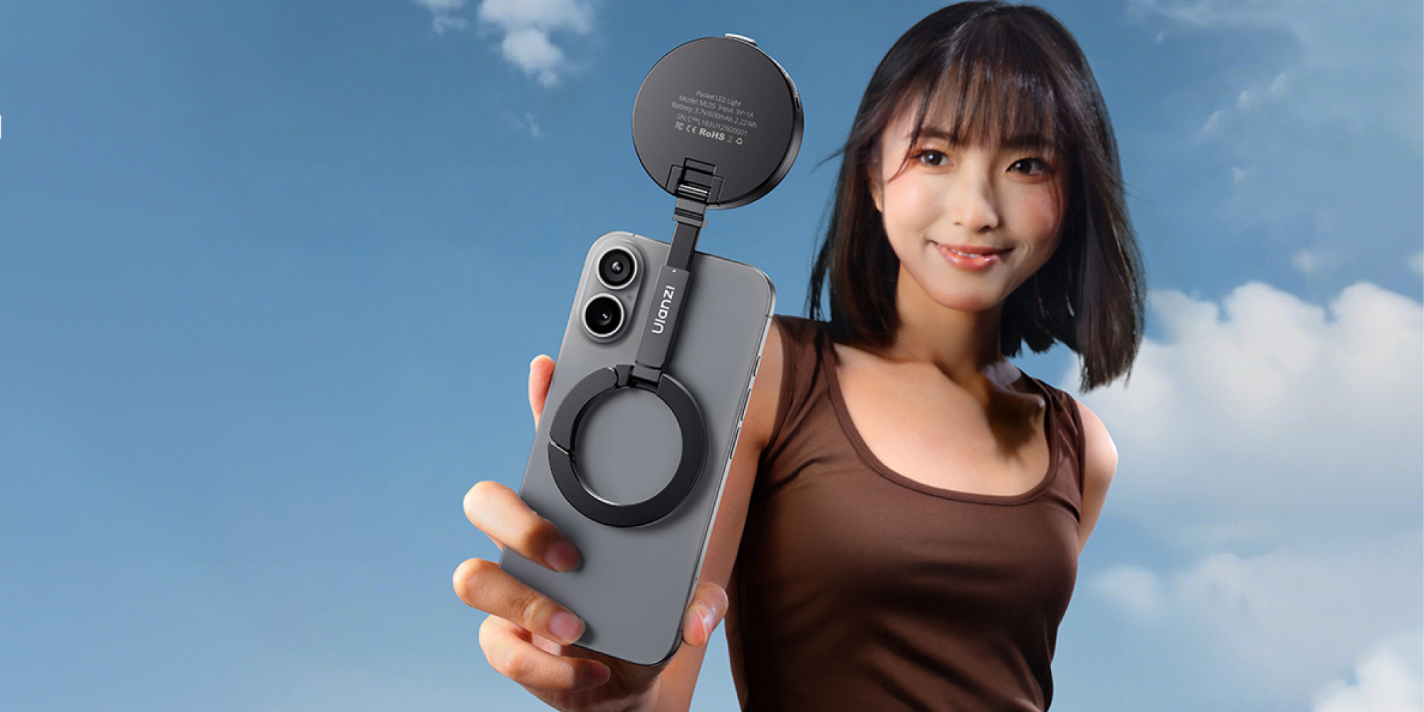 Lampa LED Ulanzi ML05 Magsafe - WB (2500 K - 9000 K), czarna