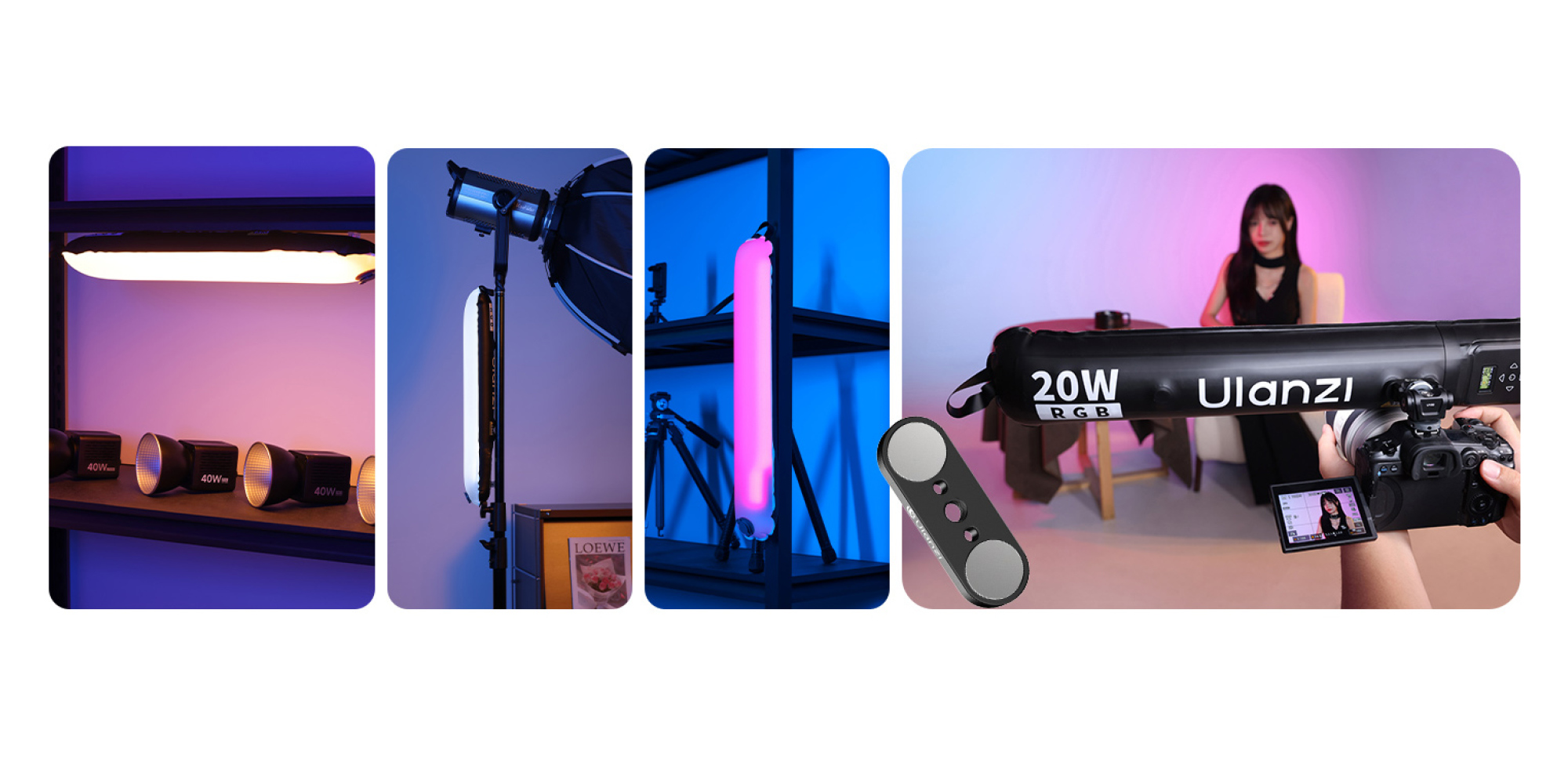 Lampa LED Ulanzi UA20C - RGB, WB (1800 K - 10000 K)