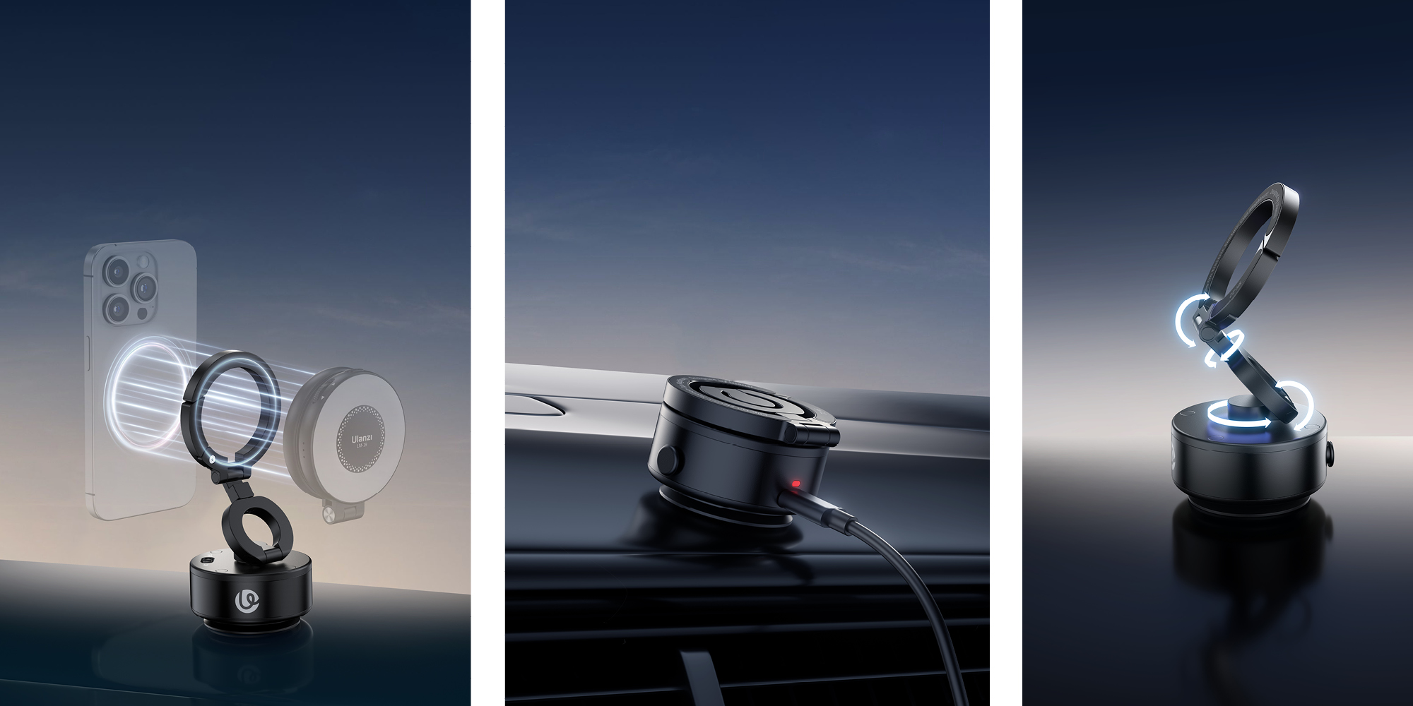width=100% Przyssawka Ulanzi SK-22 do smartfona