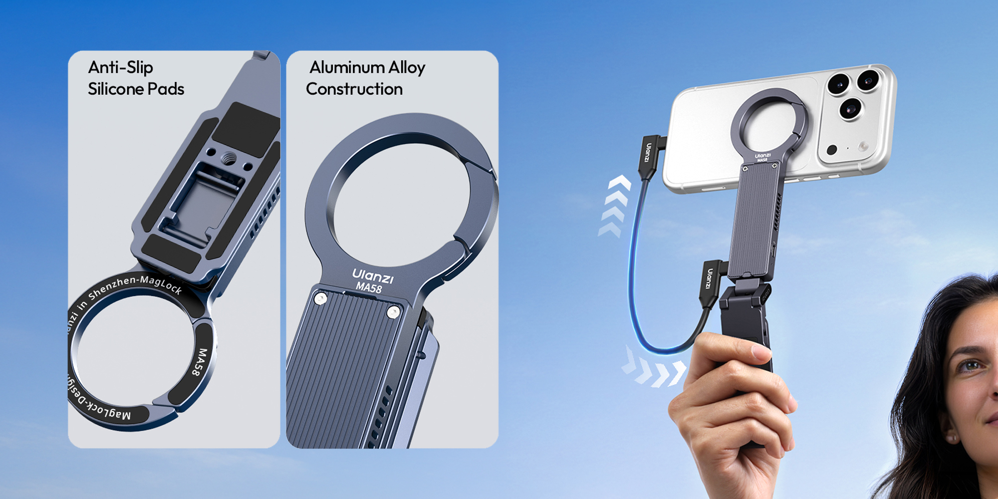 Uchwyt do smartfona Ulanzi MA58 z kieszenią na dysk M.2